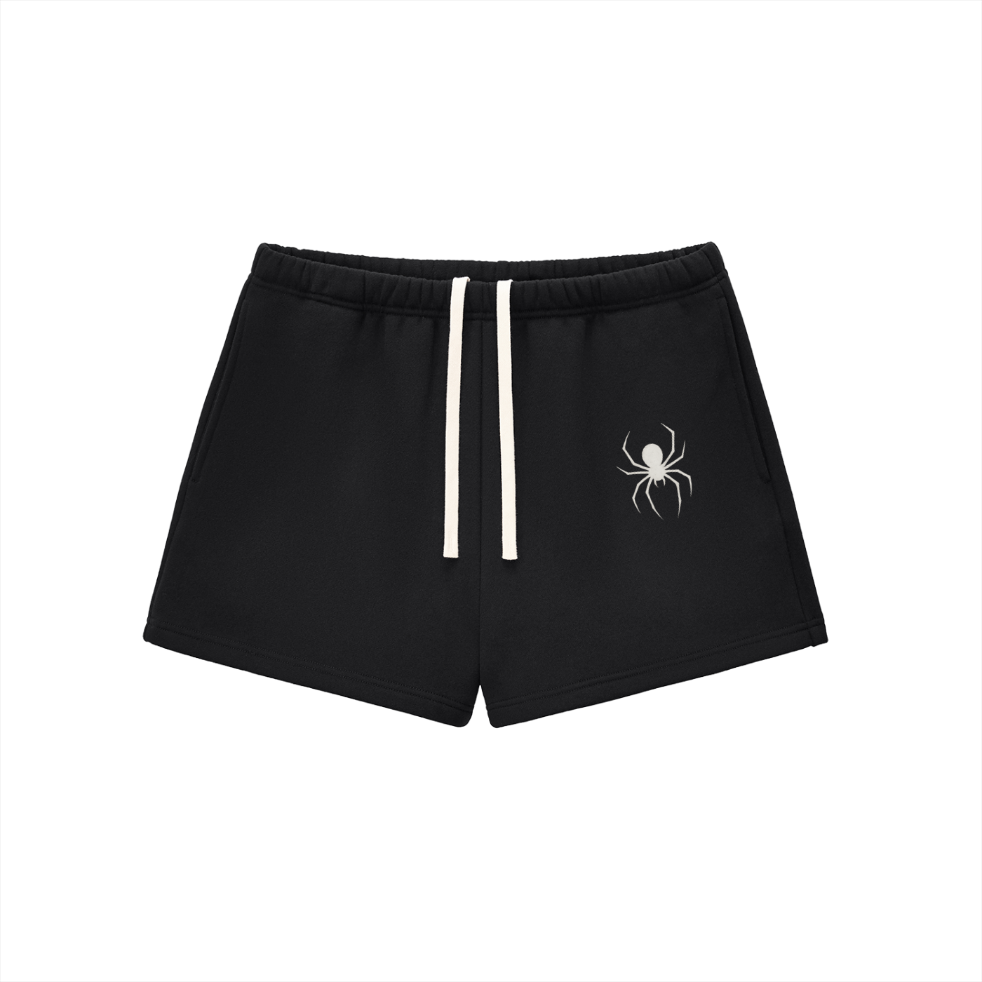 Womens spider shorts.           Essential Fleece Drawstring Sweatshorts
