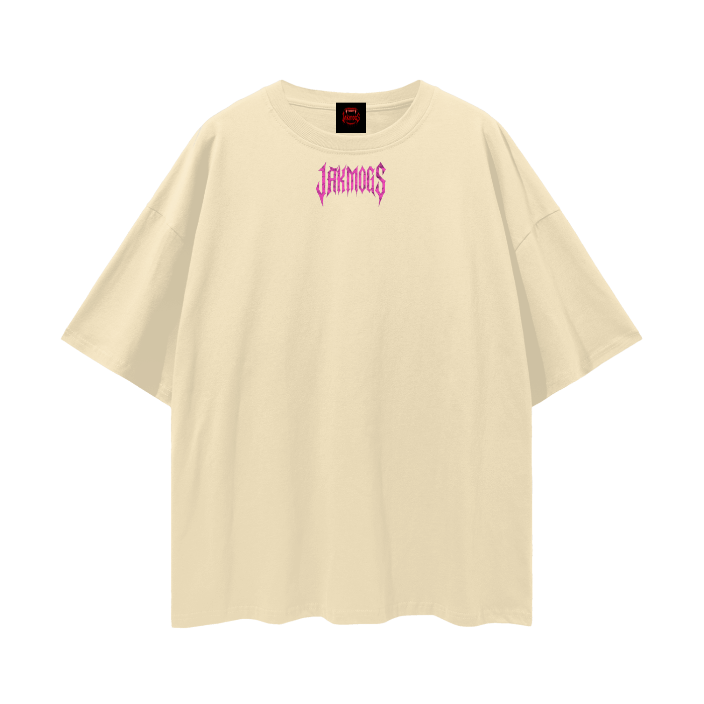 Top simple pink jakmogs.     Streetwear Loose Drop Shoulder T-Shirt