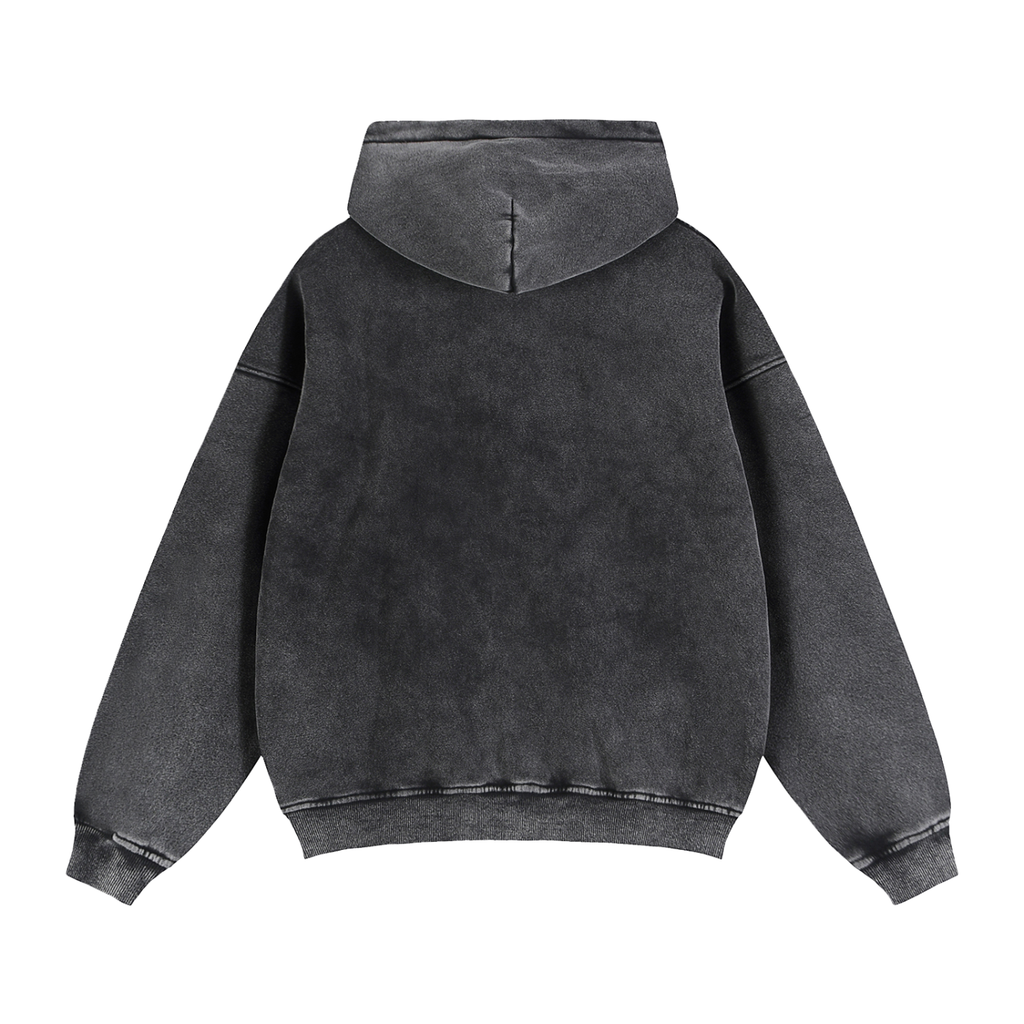 Hoodie Simple jakmogs Zip-Through Boxy Fleece Hoodie
