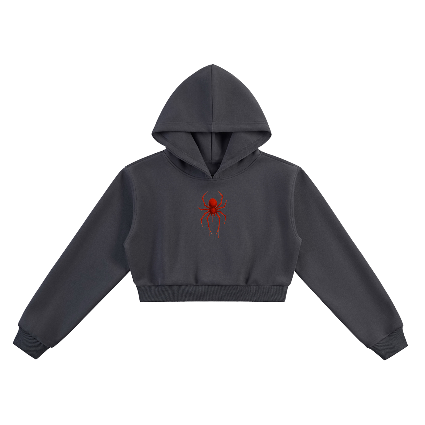 Spider Essential Cropped Hoodie