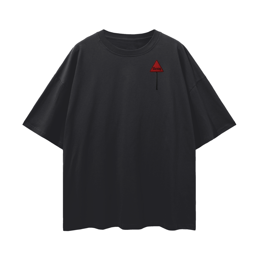 T shirt.Warning unhinged limited edition.   Streetwear Loose Drop Shoulder T-Shirt