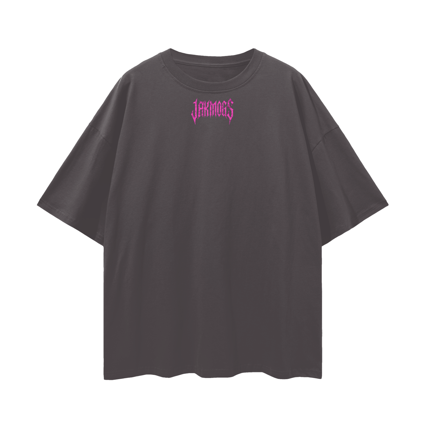 Top simple pink jakmogs.     Streetwear Loose Drop Shoulder T-Shirt