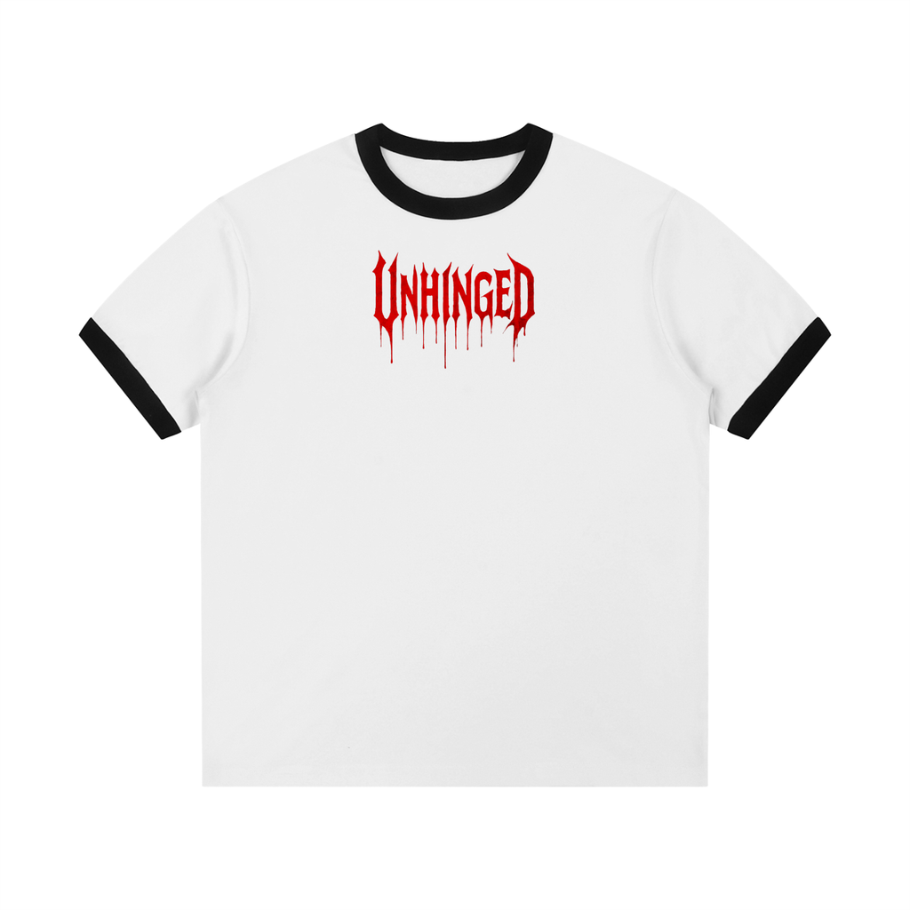 Unisex unhinged Contrast Edge Ribbed Crewneck T-Shirt