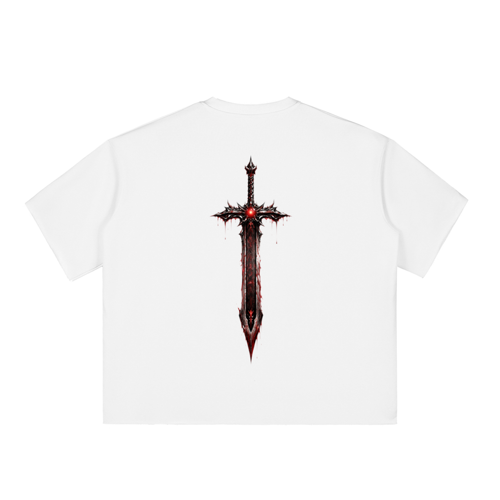 Jakmogs Boxy Half-Sleeve Raw-Edge T-Shirt