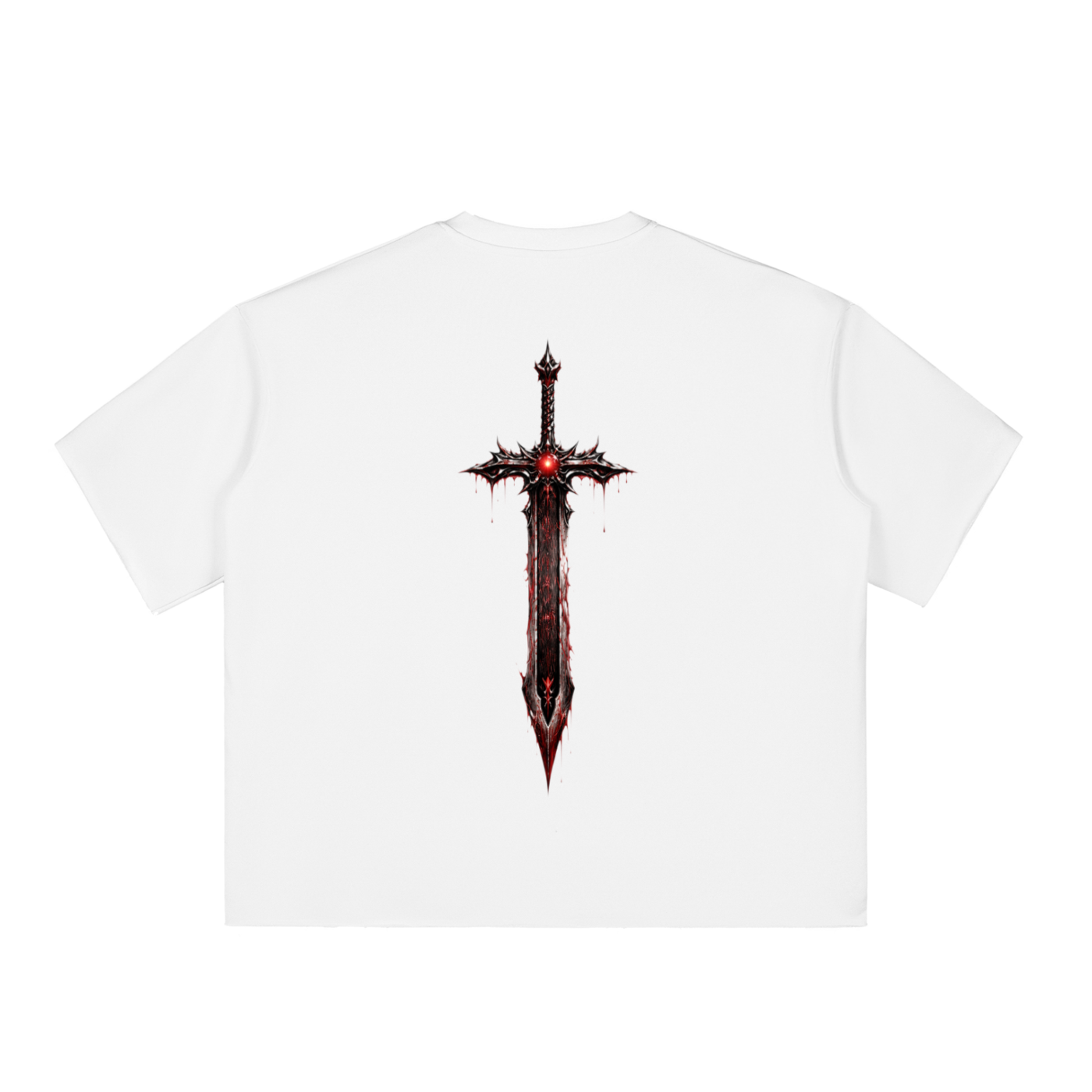 Jakmogs Boxy Half-Sleeve Raw-Edge T-Shirt