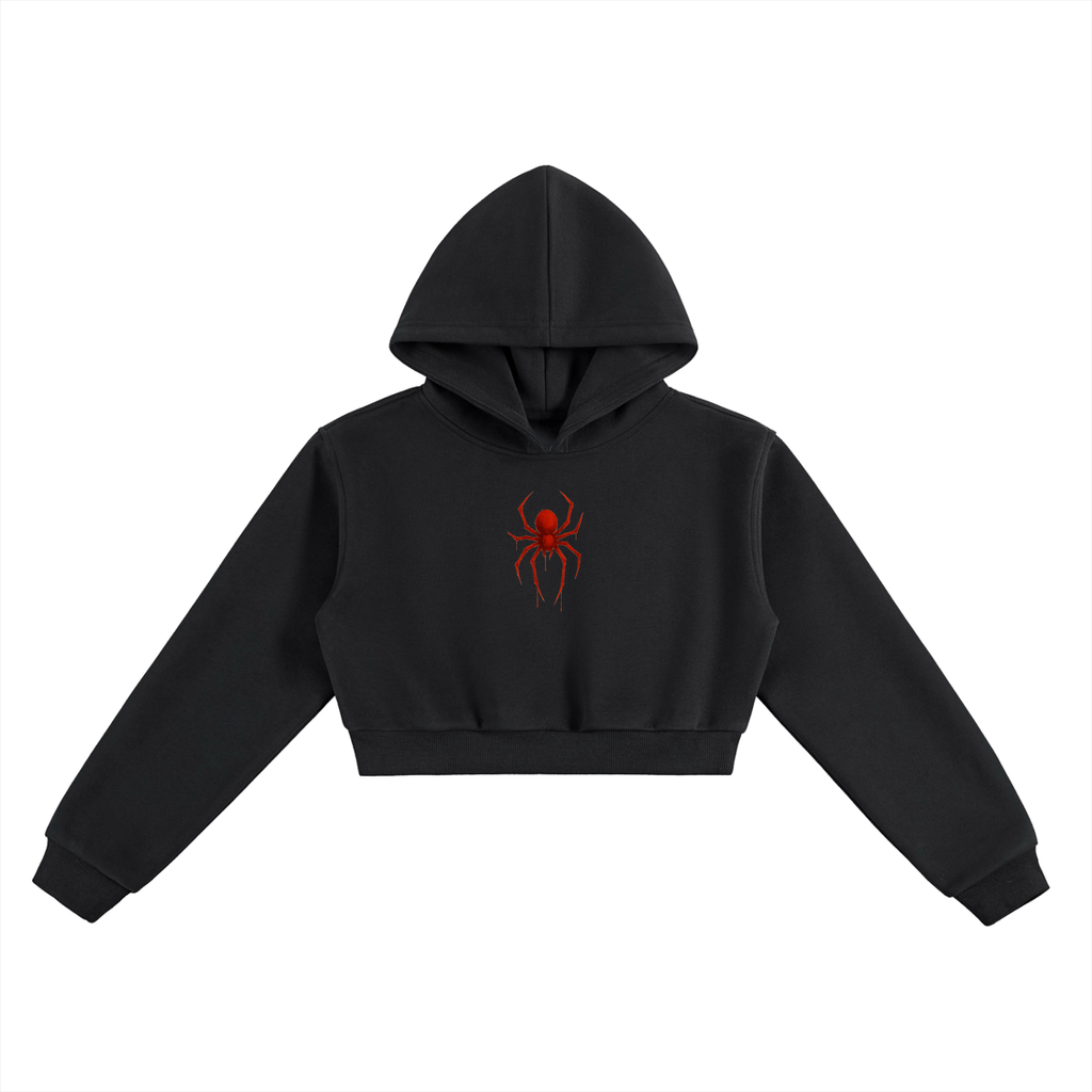 Spider Essential Cropped Hoodie