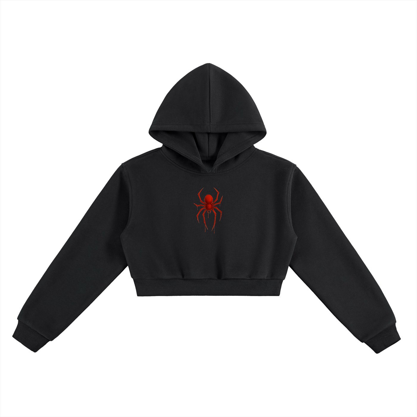 Spider Essential Cropped Hoodie