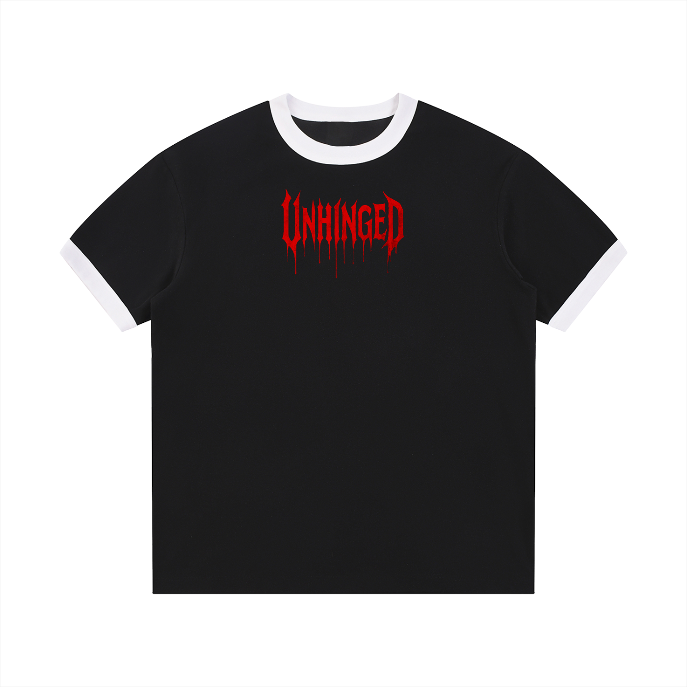 Unisex unhinged Contrast Edge Ribbed Crewneck T-Shirt