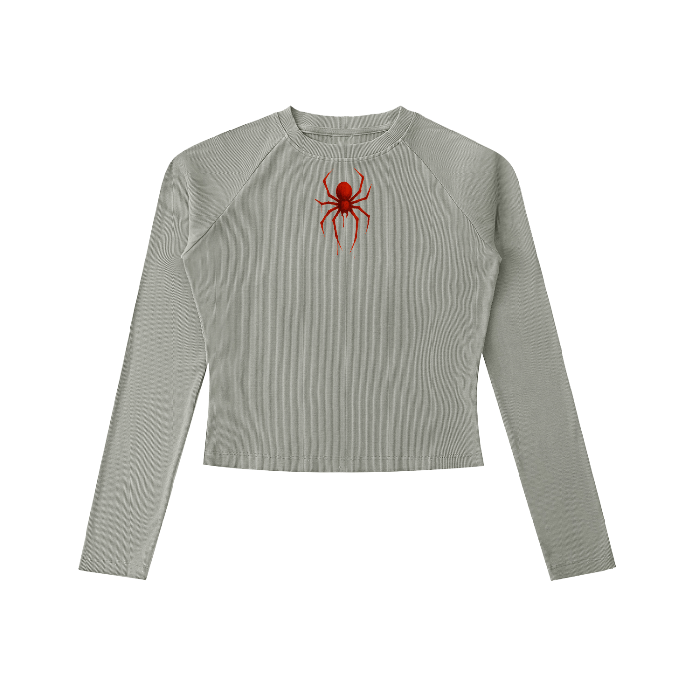 Spider Dyed Washed Raglan Long Sleeve Slim T-Shirt