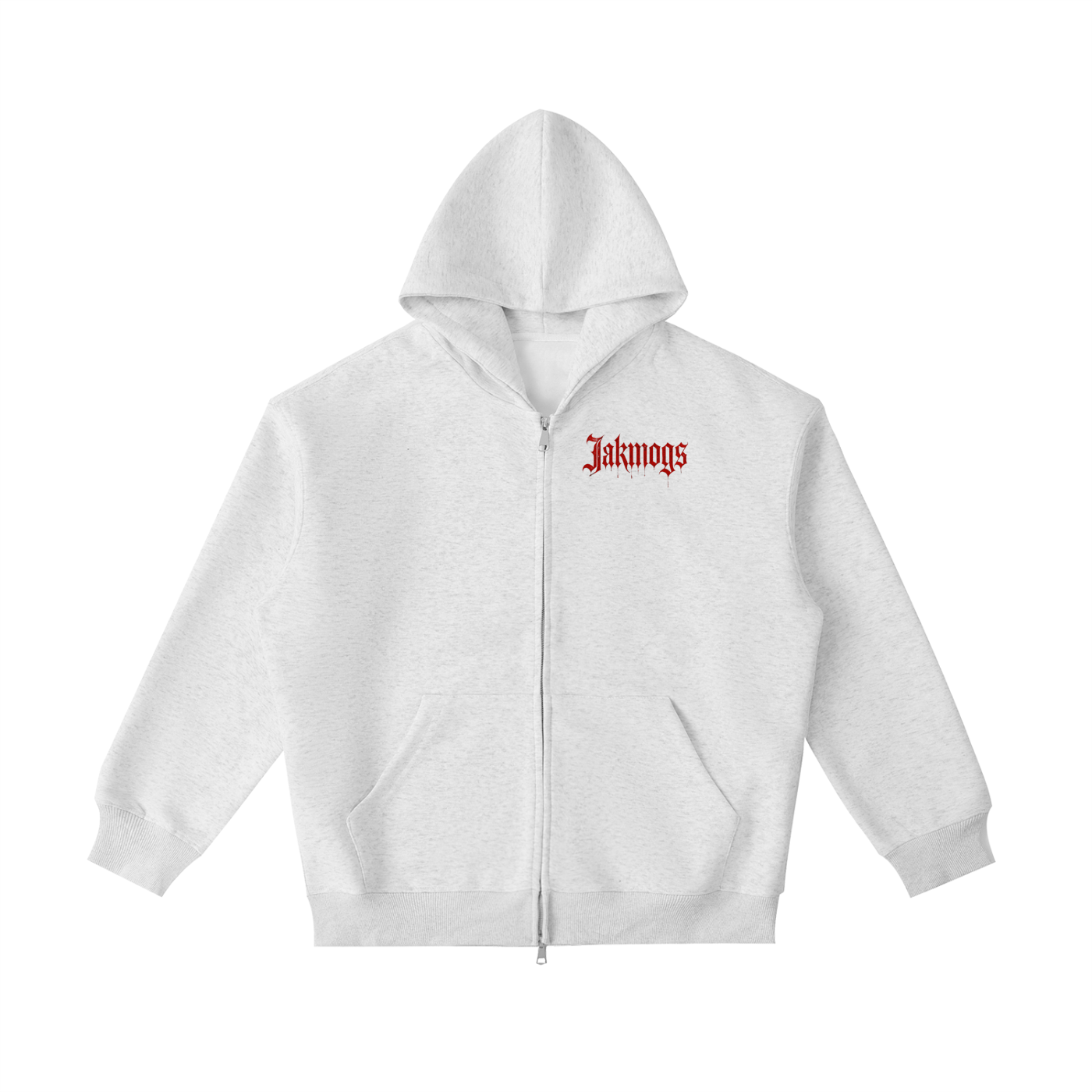 Zip up Hoodie x wings x jakmogs     Essential Heavyweight Pocket