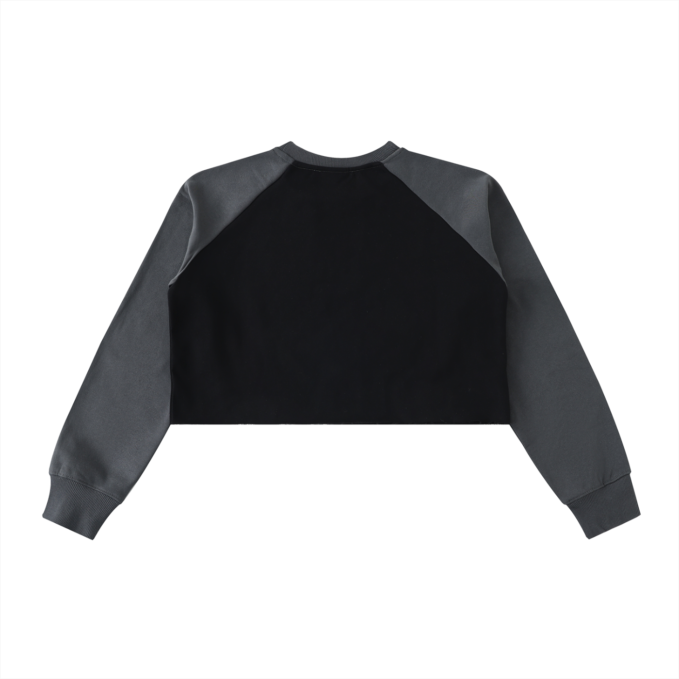 Sweatshirt x cropped x women’s x unhinged  Raw-Hem Color-Block Raglan Crop Sweatshirt