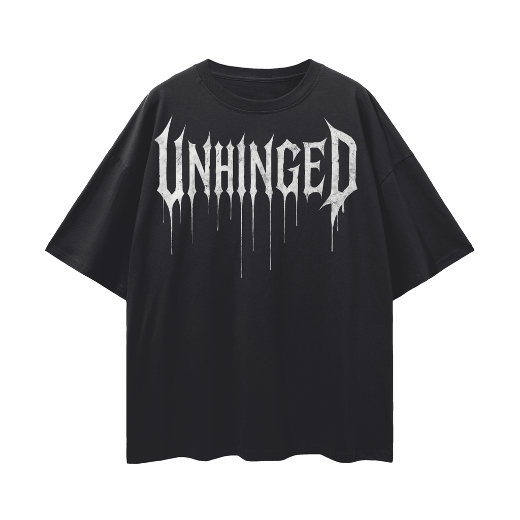 Top unhinged white.             Streetwear Loose Drop Shoulder