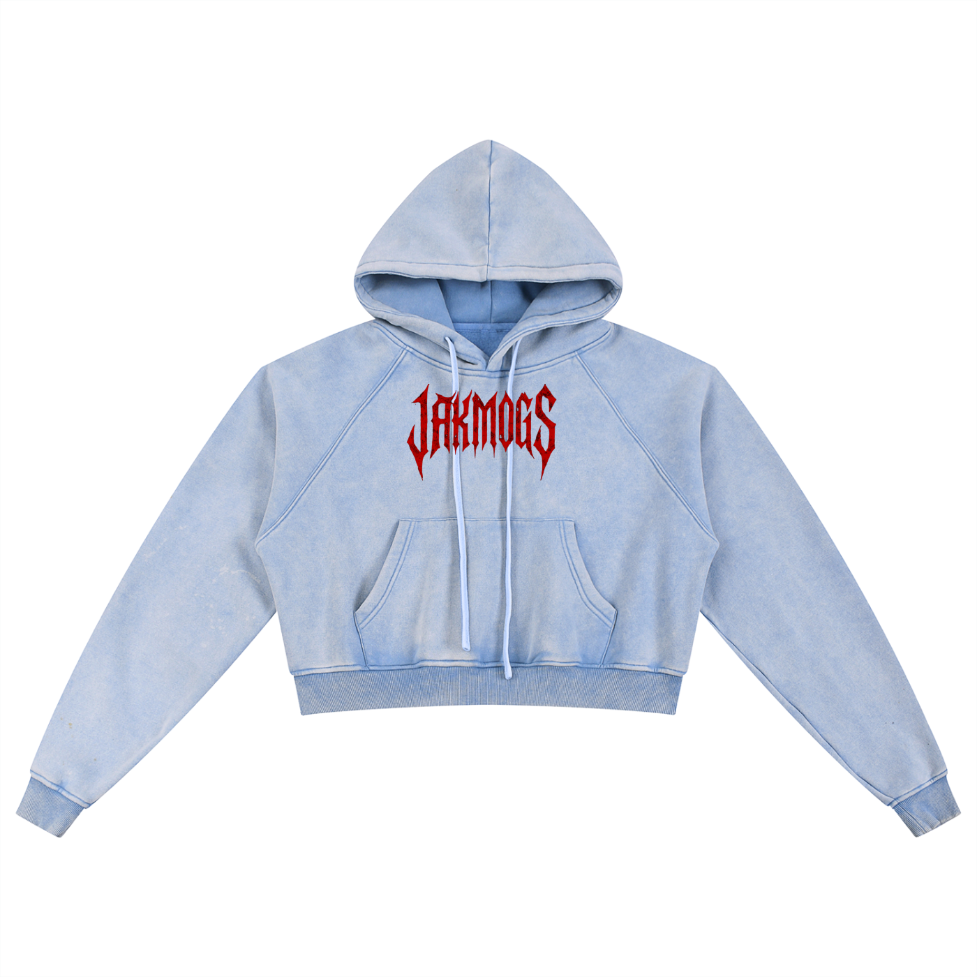 Spider Snow Washed Cropped Hoodie