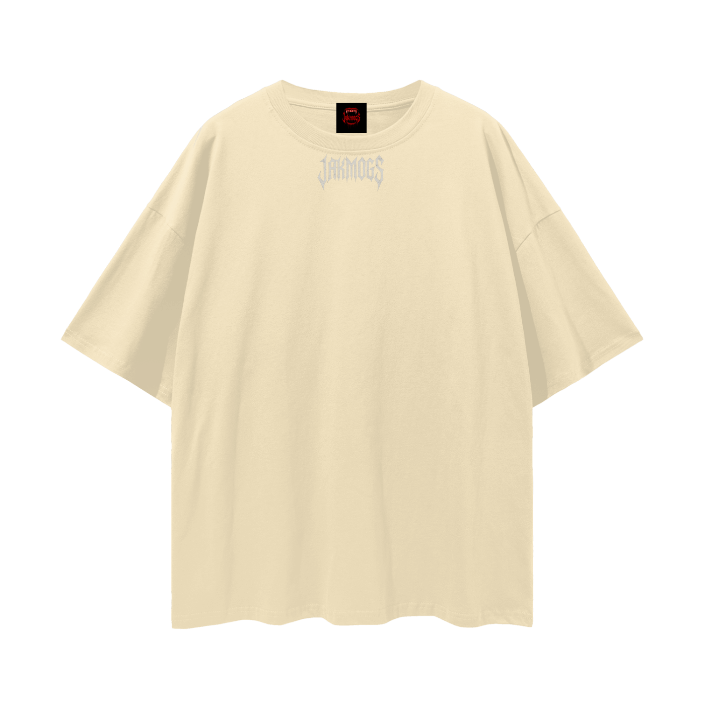 Top simple white jakmogs.   Streetwear Loose Drop Shoulder T-Shirt