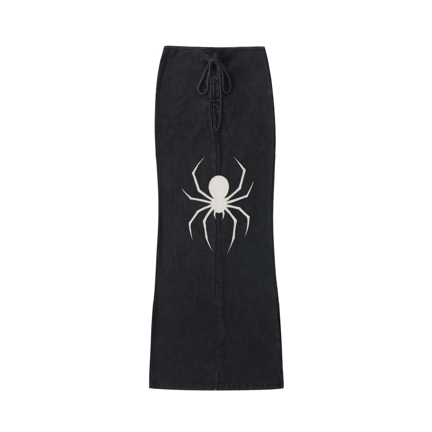 Womens spider x unhinged Dyed Washed Drawstring Maxi Skirt