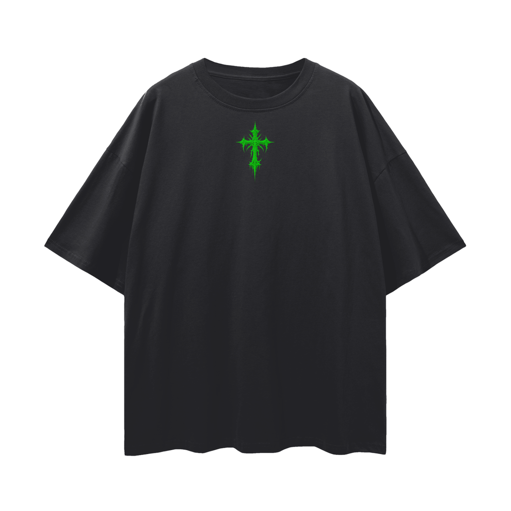 T shirt - unisex Green unhinged.     Streetwear Loose Drop Shoulder T-Shirt