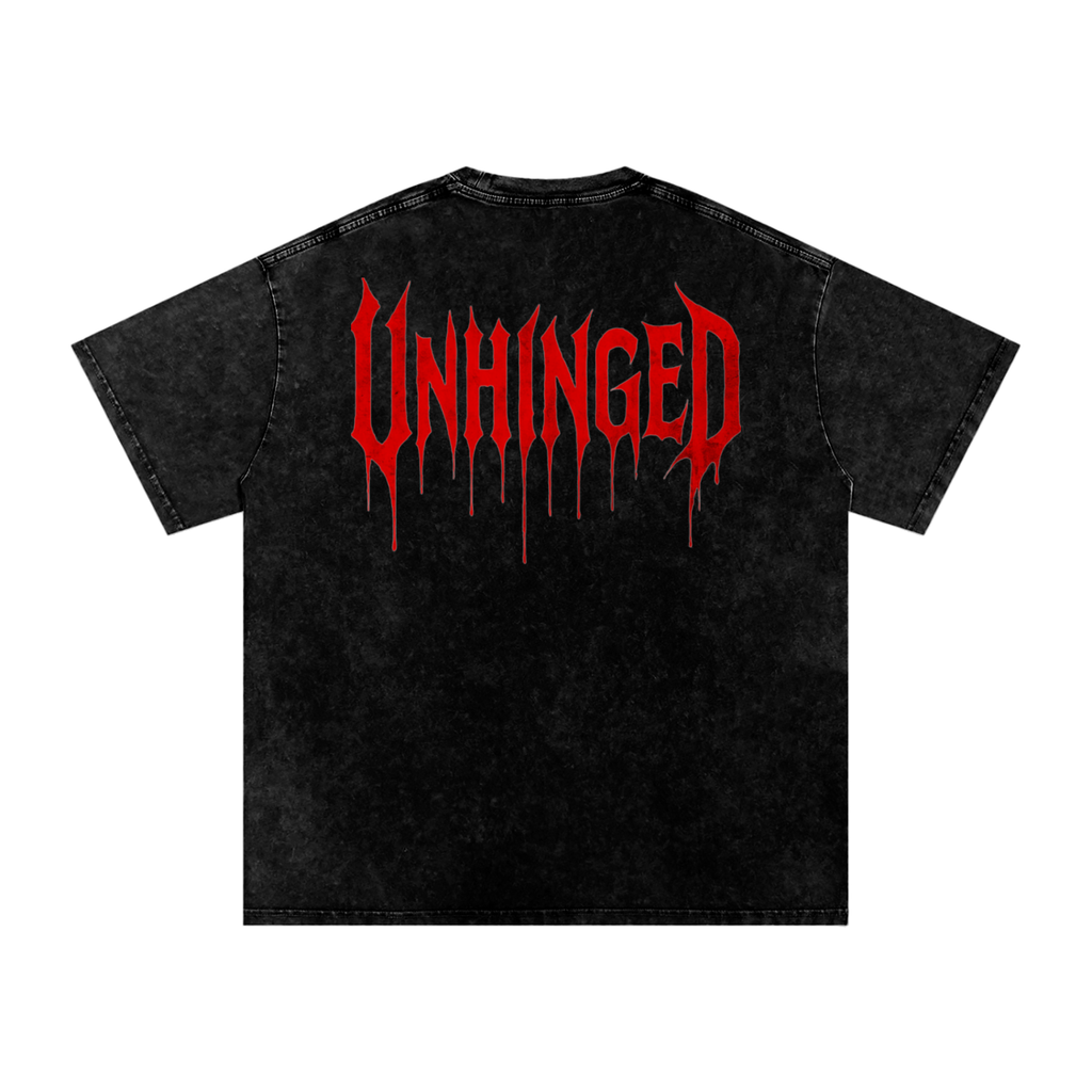 T shirt - unisex  Red unhinged Oversized Cotton T-Shirt