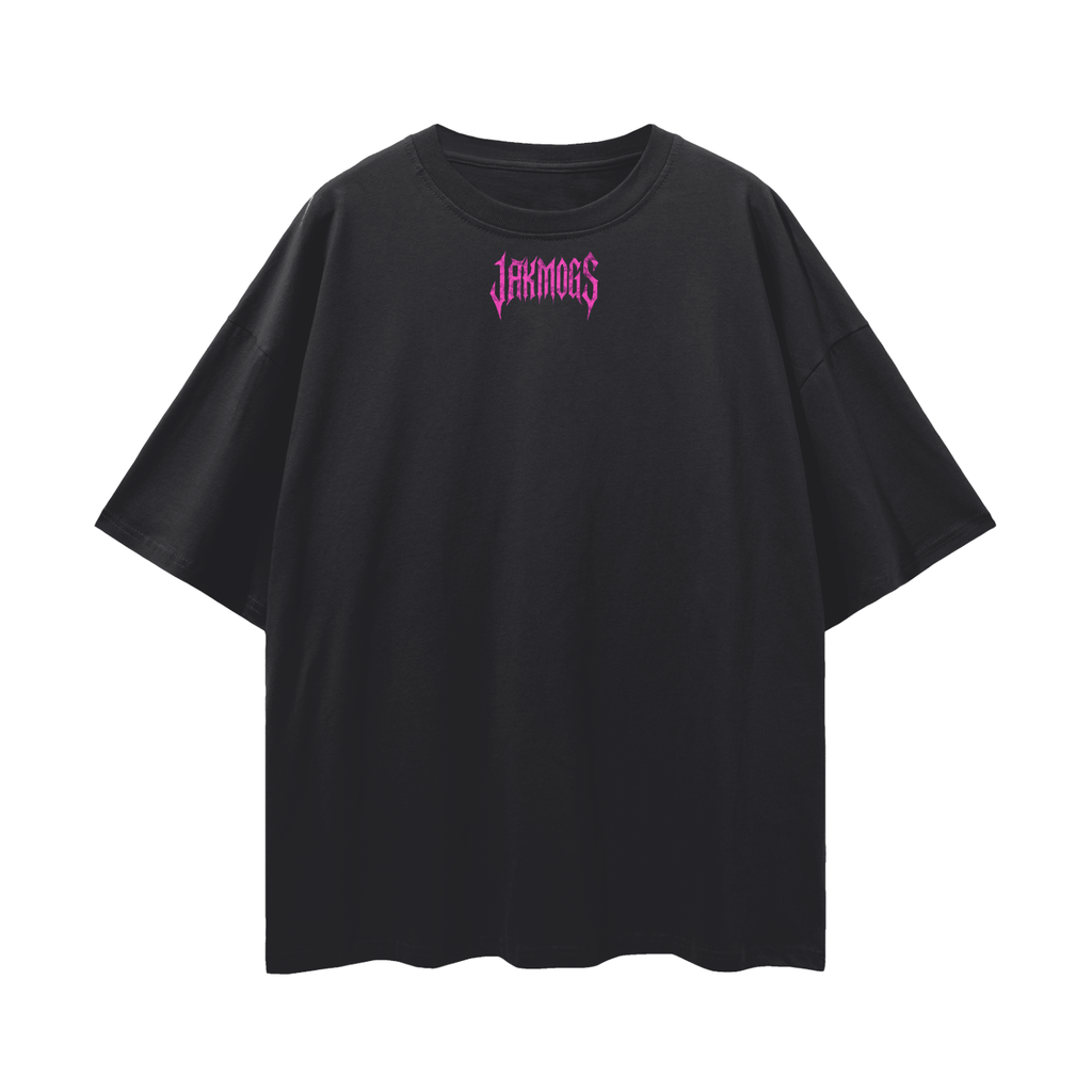 Top simple pink jakmogs.     Streetwear Loose Drop Shoulder T-Shirt