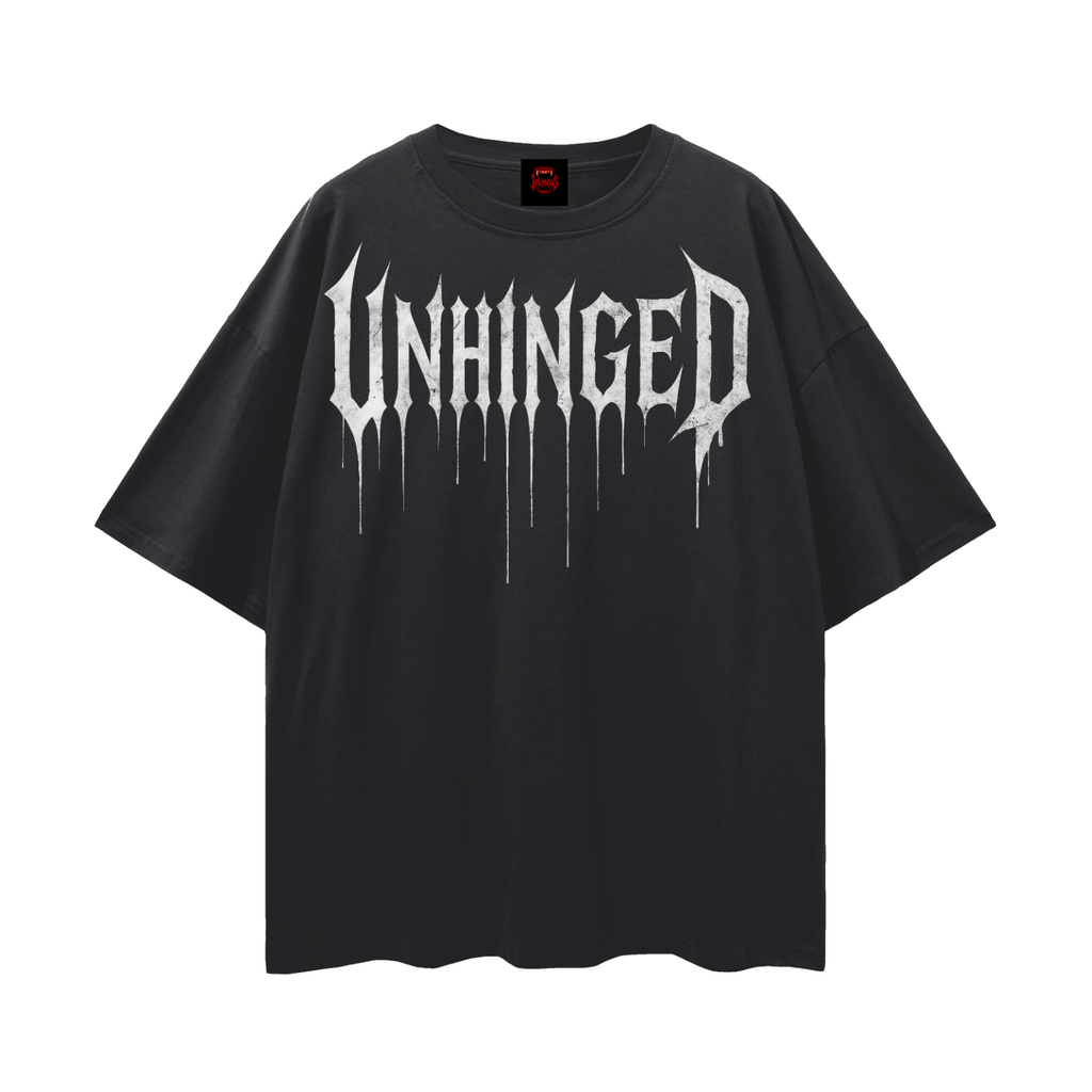 Top unhinged white.             Streetwear Loose Drop Shoulder