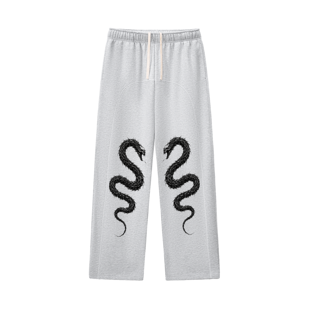Joggers Contrast-Stitched Fleece Sweatpants