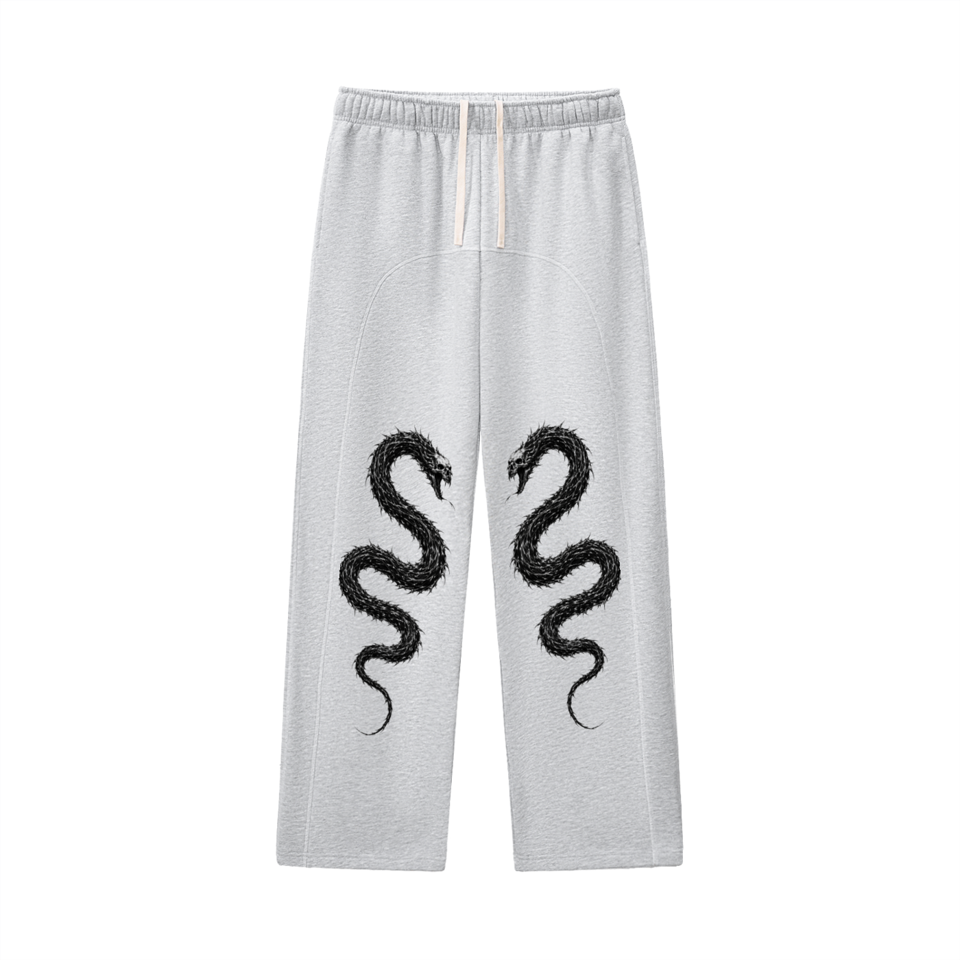 Joggers Contrast-Stitched Fleece Sweatpants