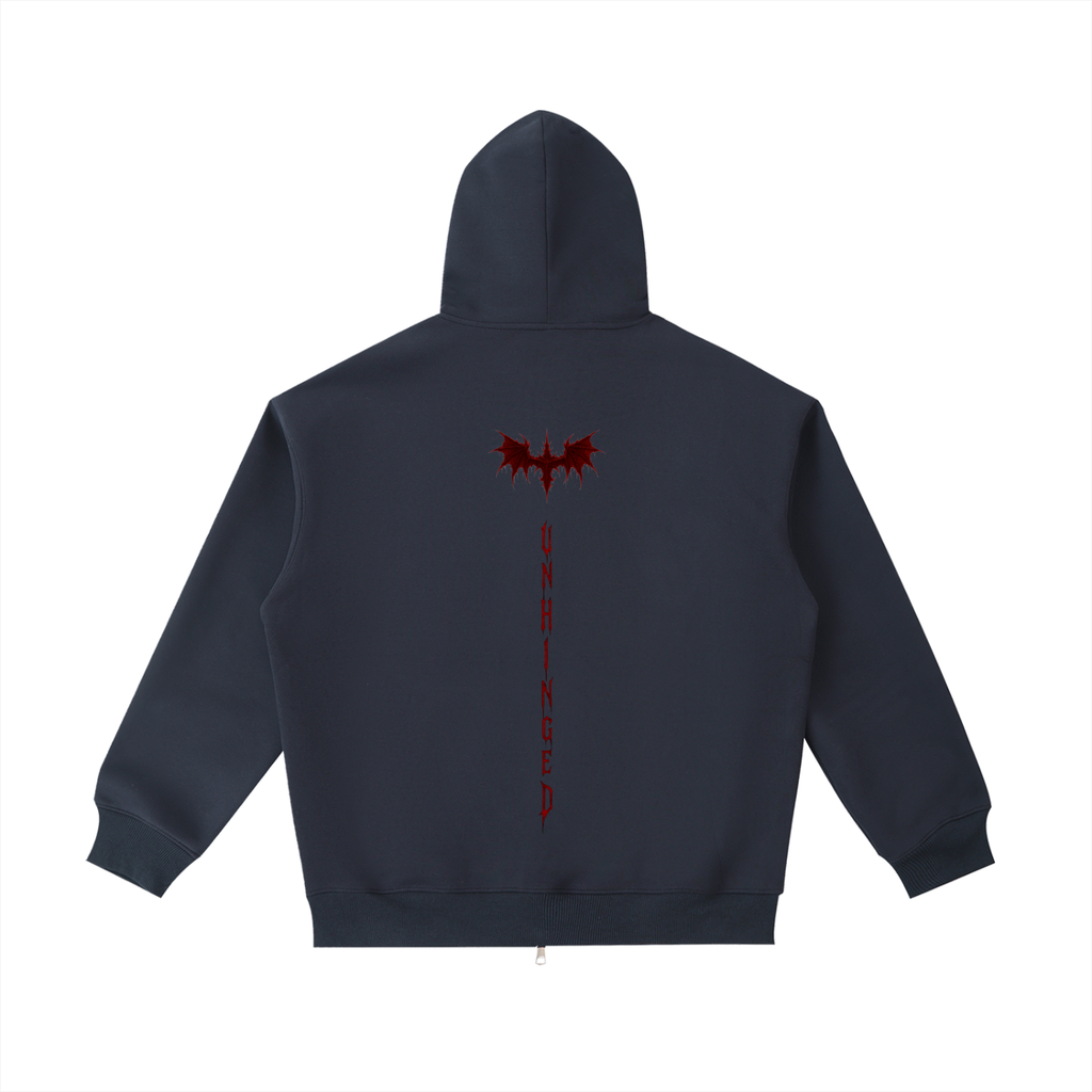 Zip up Hoodie x wings x jakmogs     Essential Heavyweight Pocket