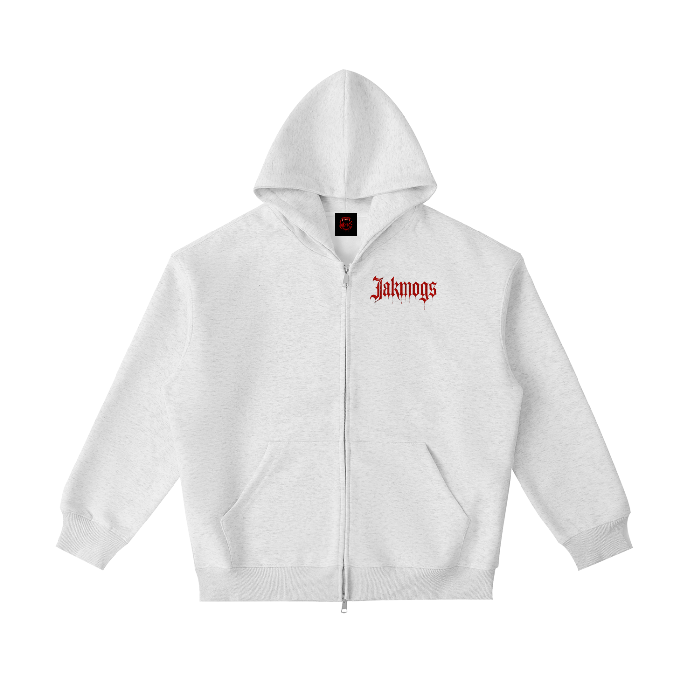 Zip up Hoodie x wings x jakmogs     Essential Heavyweight Pocket