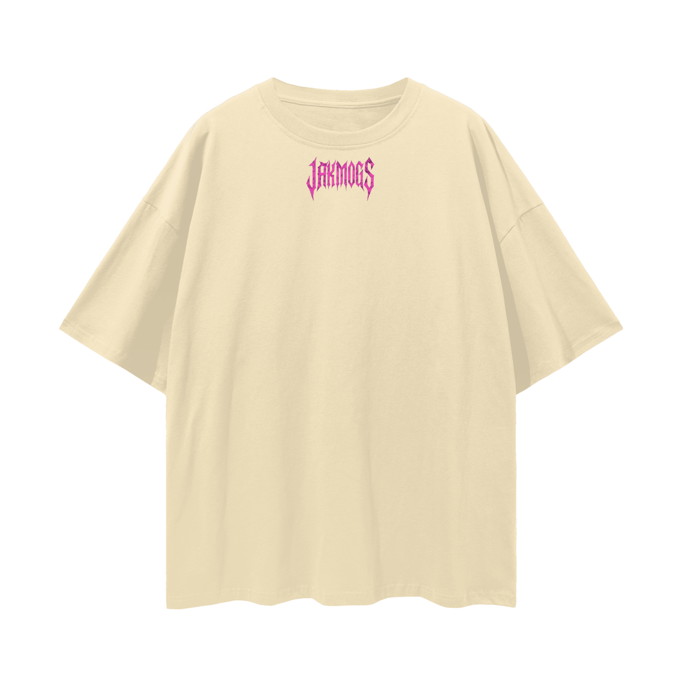 Top simple pink jakmogs.     Streetwear Loose Drop Shoulder T-Shirt