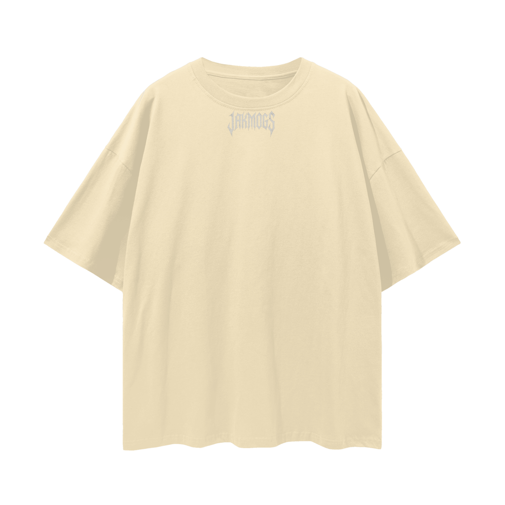 Top simple white jakmogs.   Streetwear Loose Drop Shoulder T-Shirt