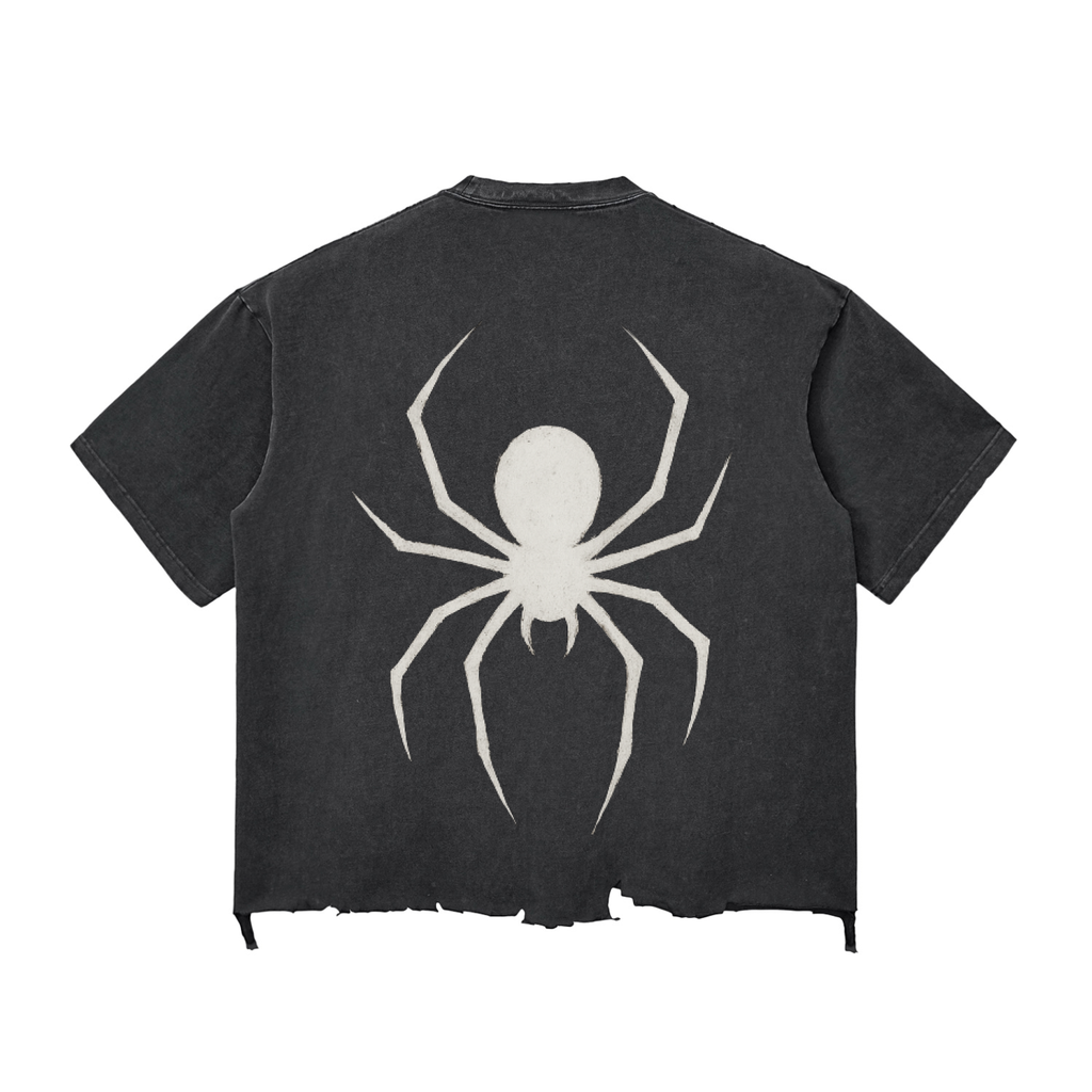 Top white unhinged premium  edition Snow Wash Raw-Hem Boxy T-shirt