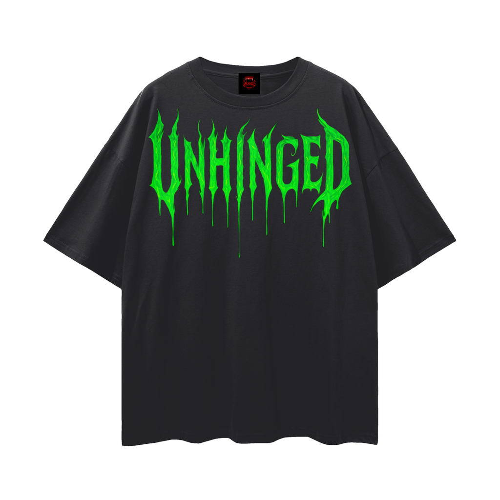 Top Green unhinged               Streetwear Loose Drop Shoulder T-Shirt