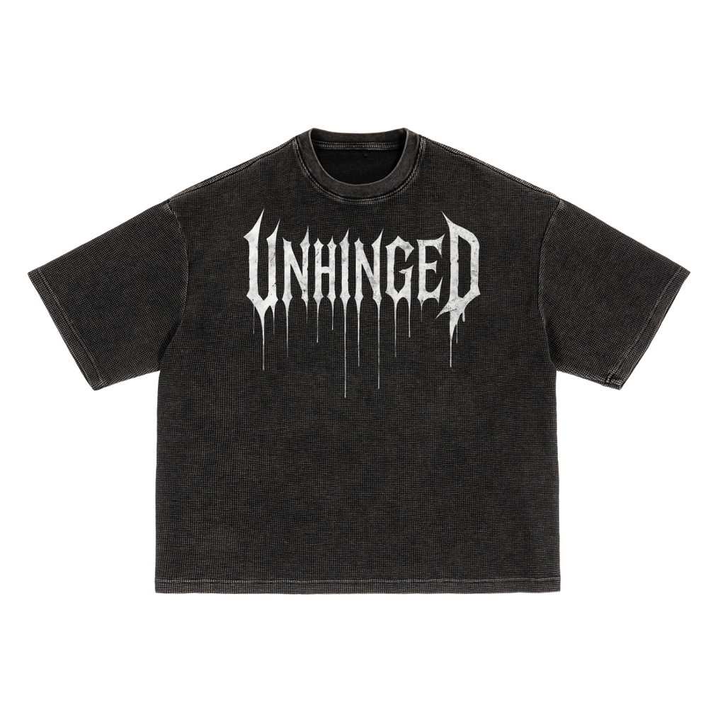 Top limited edition White unhinged unisex Textured Waffle