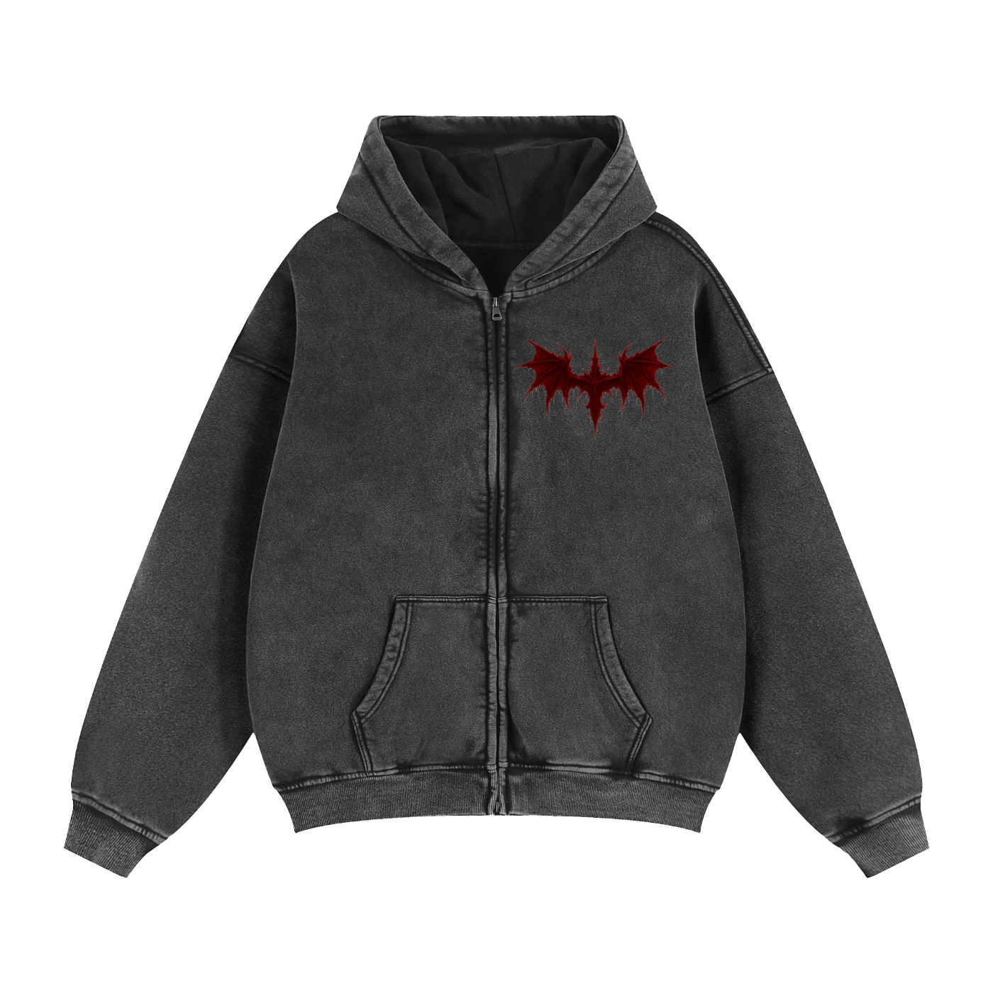 Zip up hoodie Wings unisex unhinged
