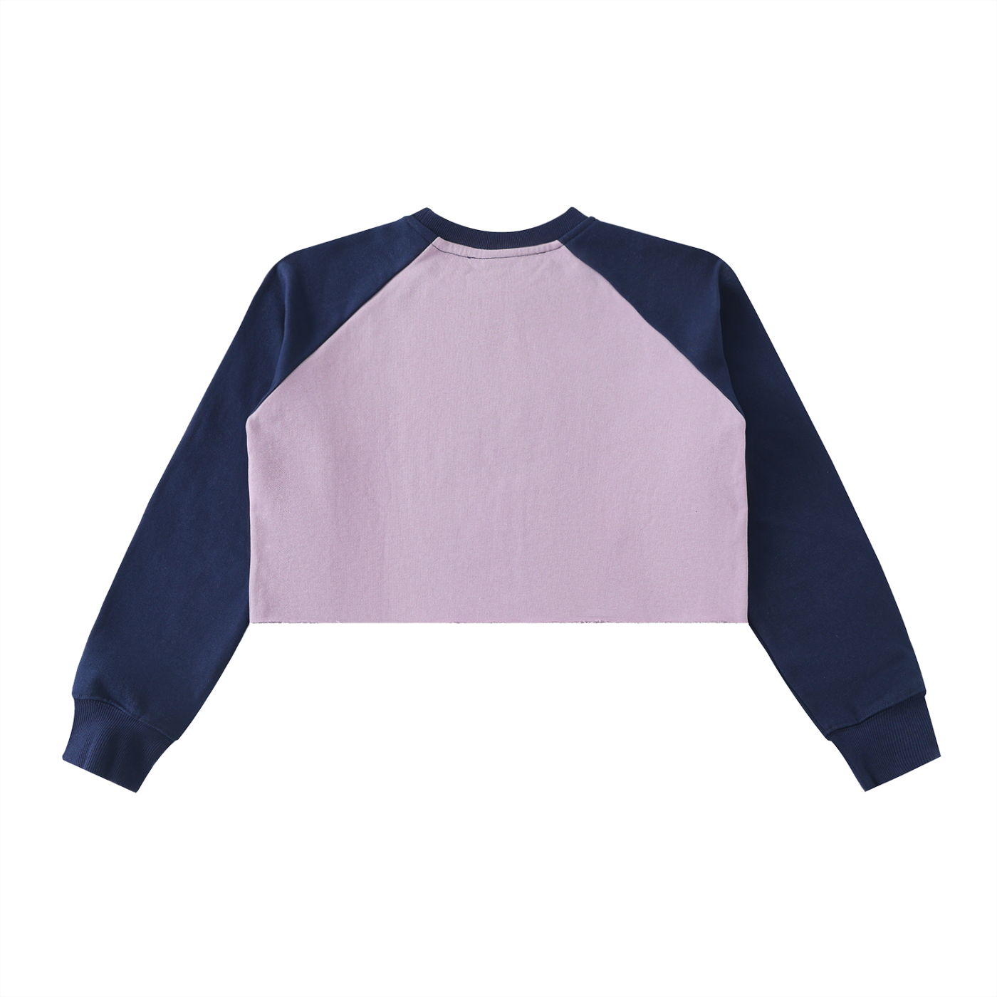 Sweatshirt x cropped x women’s x unhinged  Raw-Hem Color-Block Raglan Crop Sweatshirt