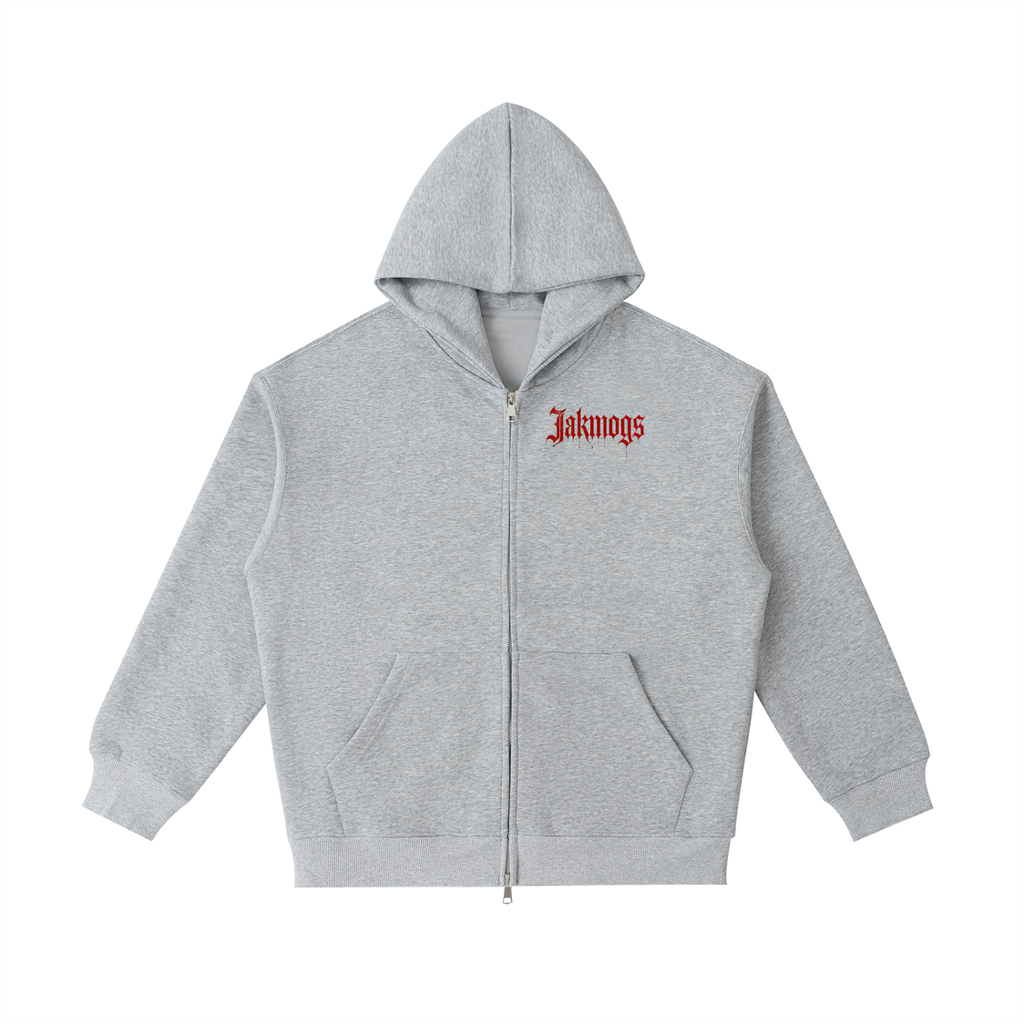 Zip up Hoodie x wings x jakmogs     Essential Heavyweight Pocket