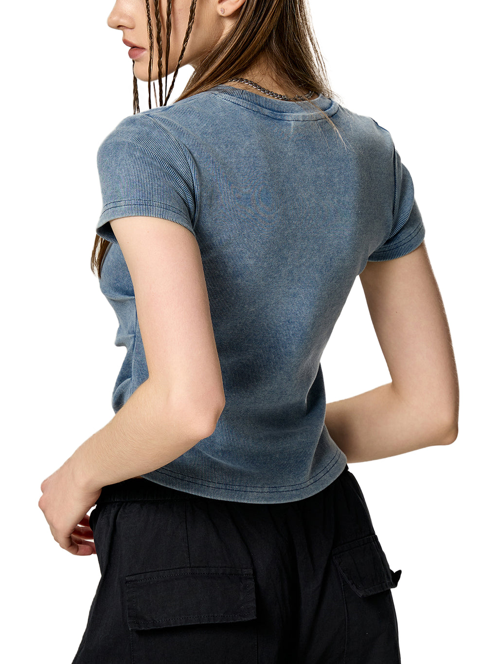 Womens spider top                Vintage Washed Bodycon Cotton T-Shirt