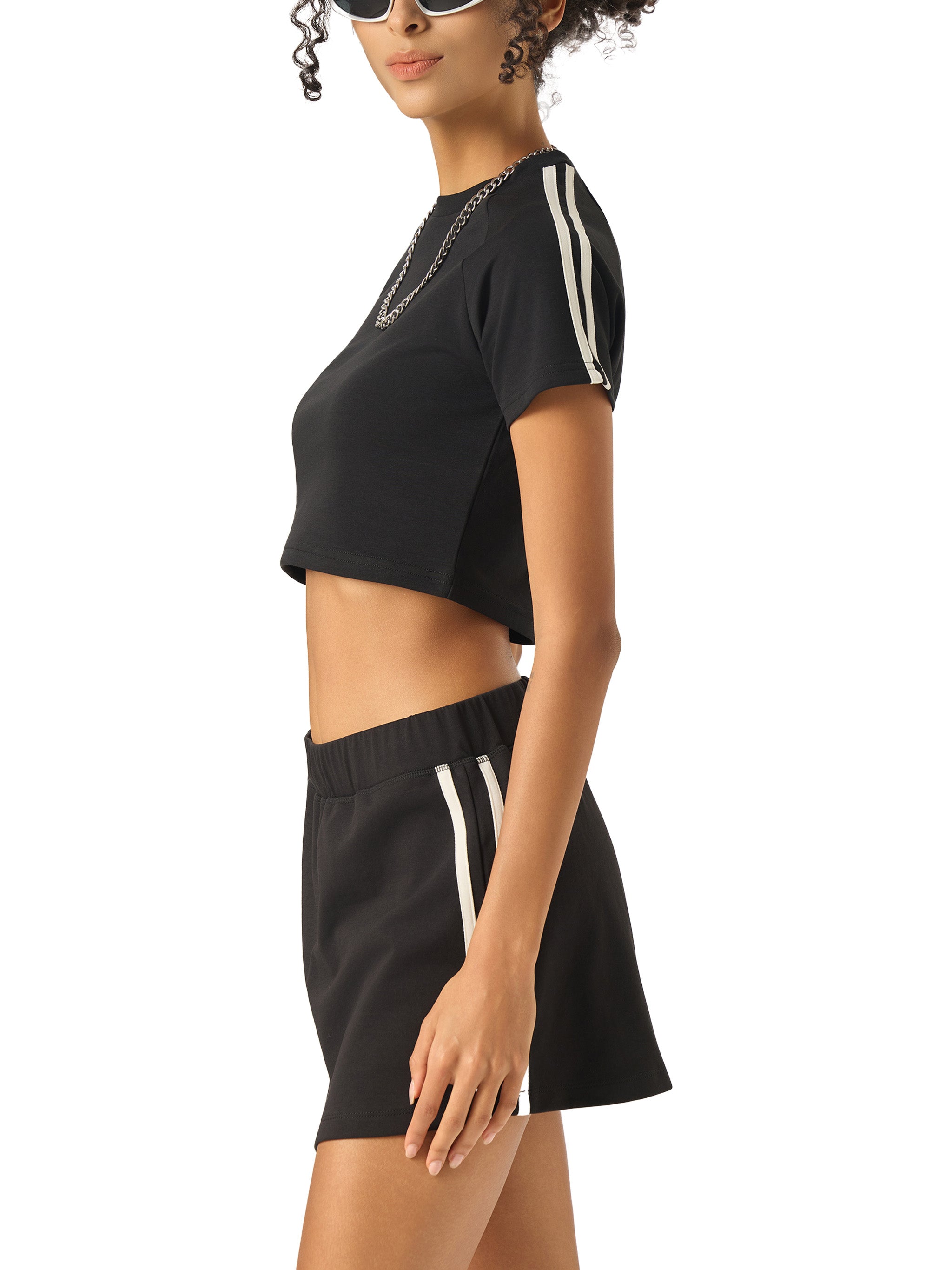 Spider crop performance top.      Taped Cooling Performance Crop Top