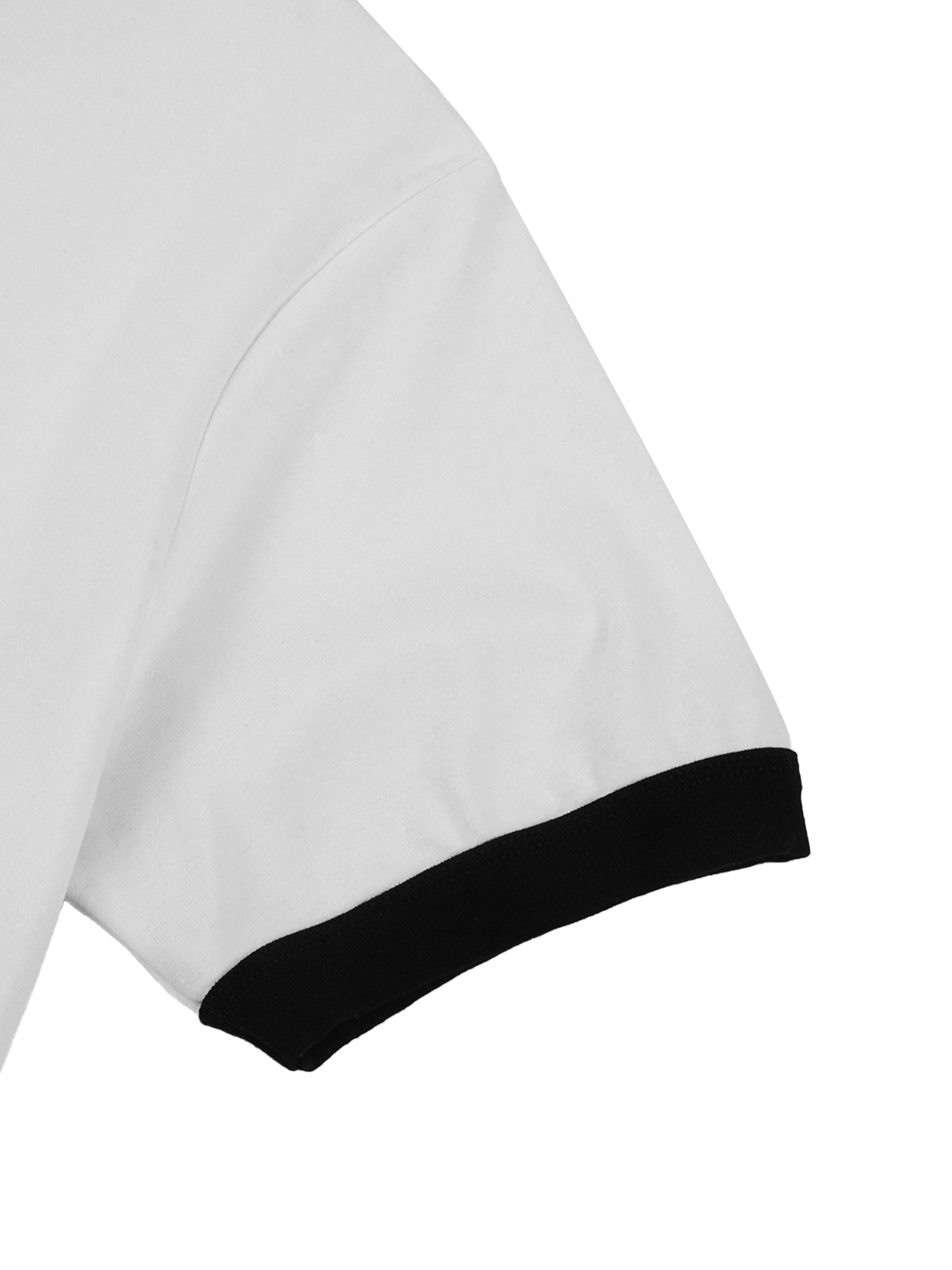 Unisex unhinged Contrast Edge Ribbed Crewneck T-Shirt