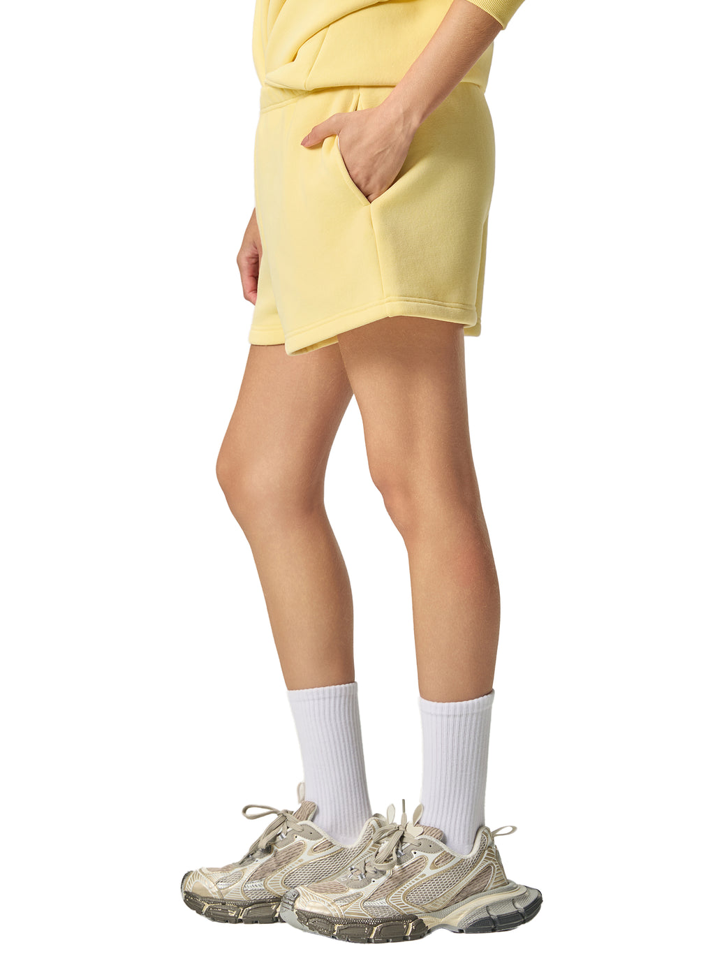 Womens spider shorts.           Essential Fleece Drawstring Sweatshorts