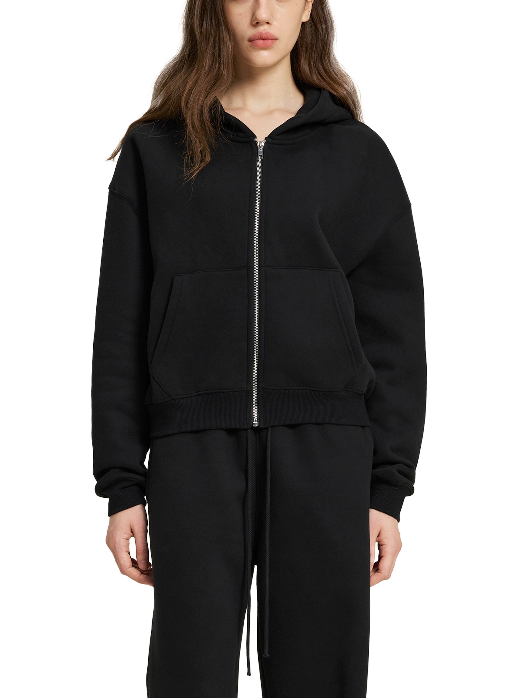 Simple jakmogs Fleece Zip-Up Boxy Hoodie