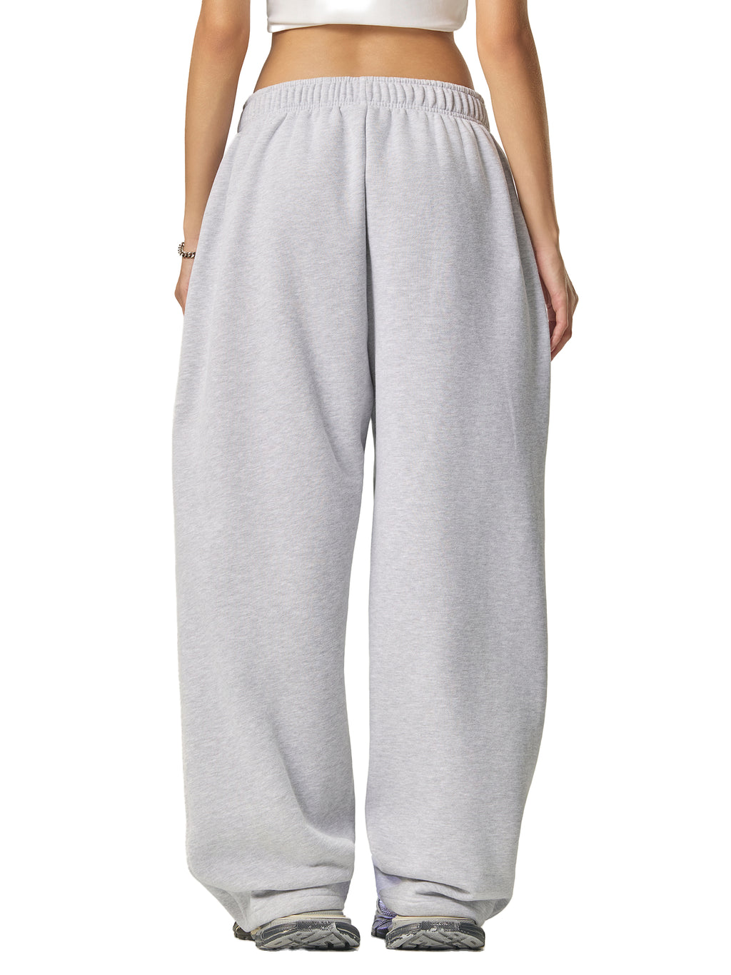 Joggers Contrast-Stitched Fleece Sweatpants
