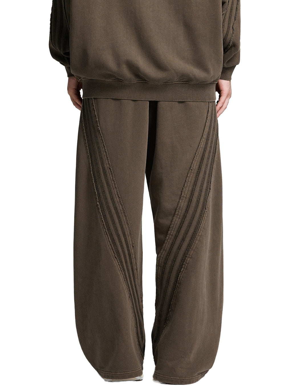 Mogged Snow Washed Tape Raw Edge Sweatpants