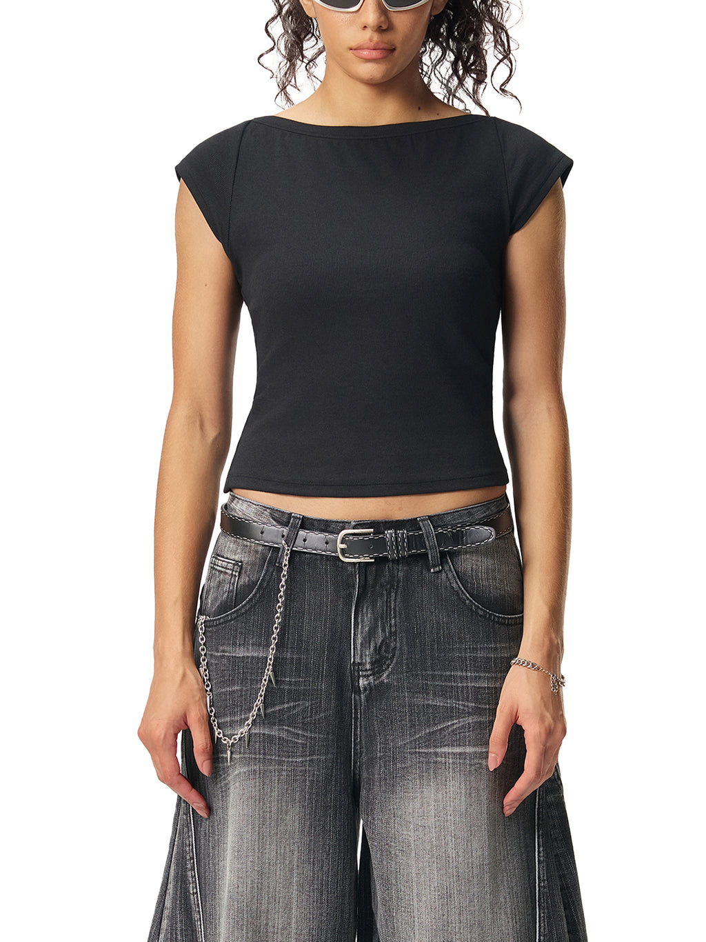 Womens top jakmogs Essential Wide Neck Baby T-shirt